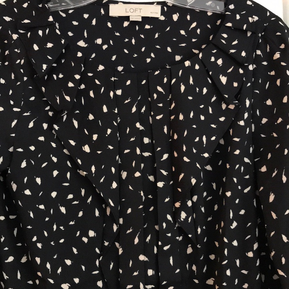 Loft Black and Tab Blouse SP - Picture 2 of 5